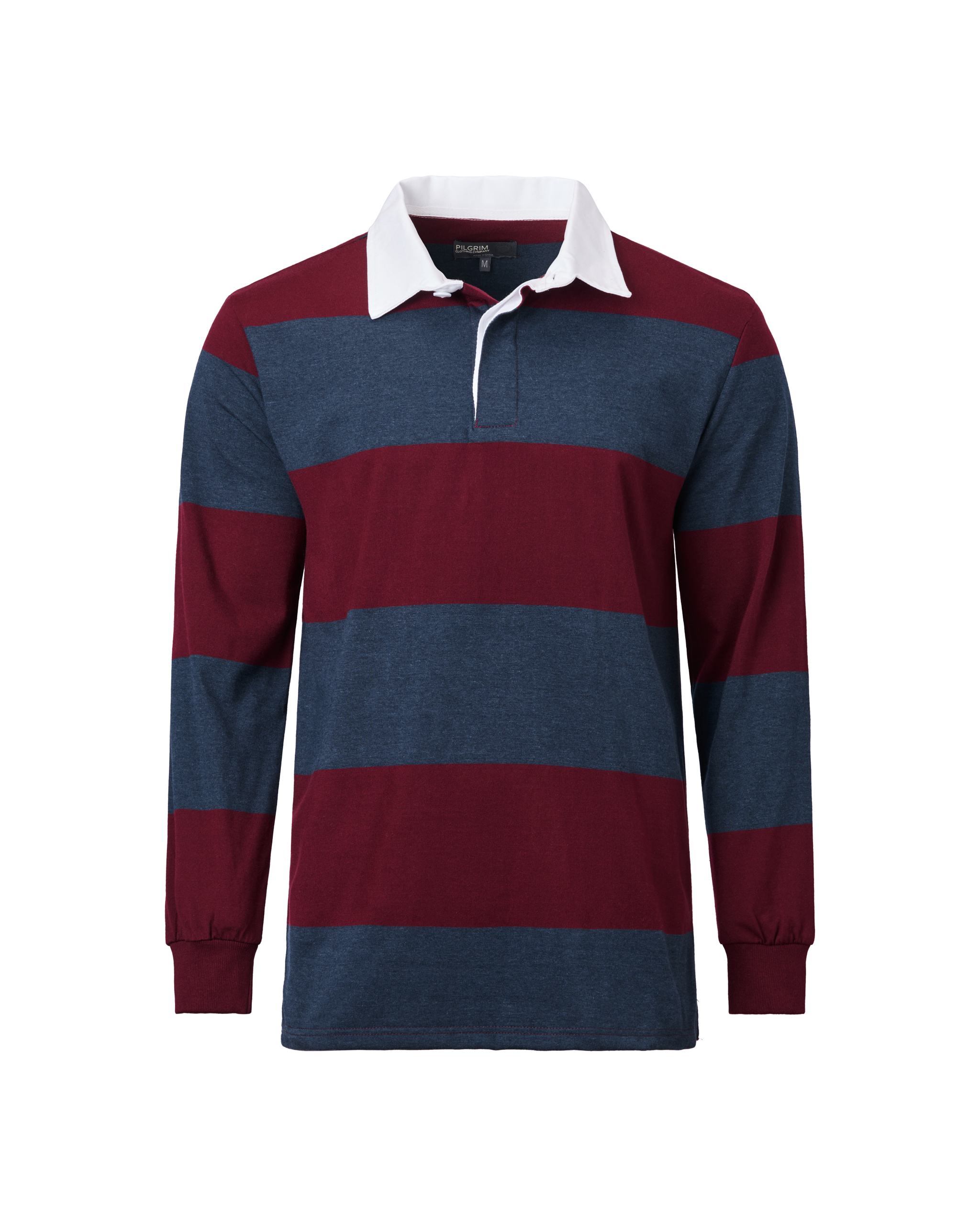 Mens Long Sleeve Rugby Top - Wine / Blue – Pilgrim Clothing Company