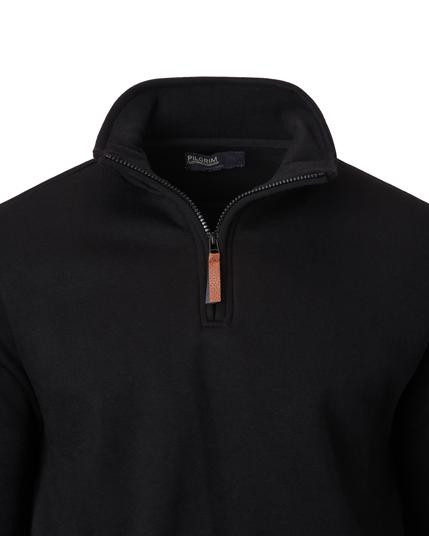 Mens Quarter Zip Fleece Top - Black