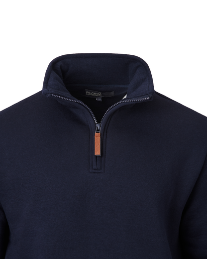 Mens Quarter Zip Fleece Top -  Navy