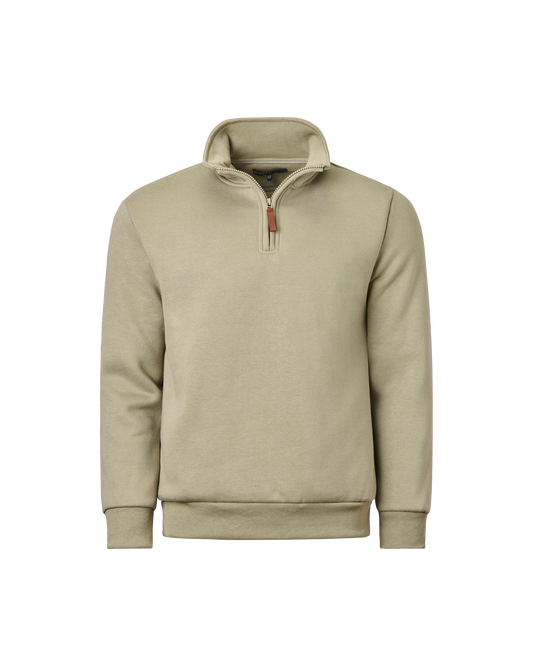 Mens Quarter Zip Fleece Top -  Olive