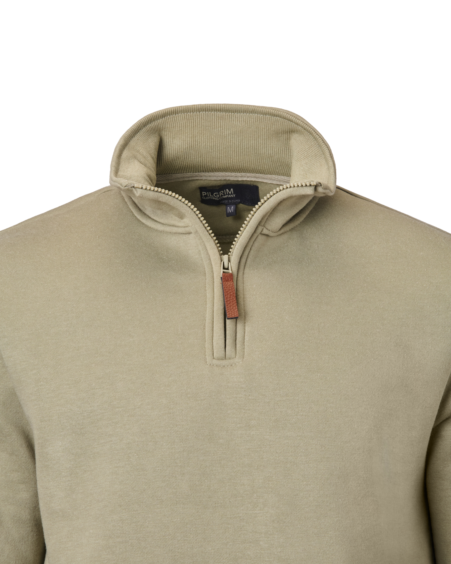 Mens Quarter Zip Fleece Top -  Olive