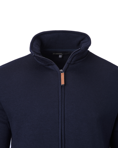 Mens Full Zip Fleece Top - Navy