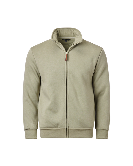 Mens Full Zip Fleece Top - Olive