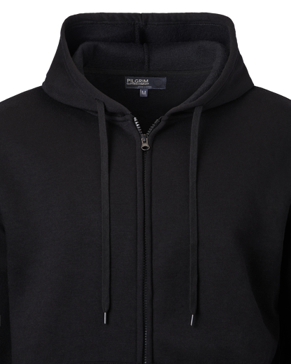 Mens Full Zip Hooded Top - Black