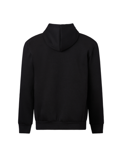 Mens Full Zip Hooded Top - Black