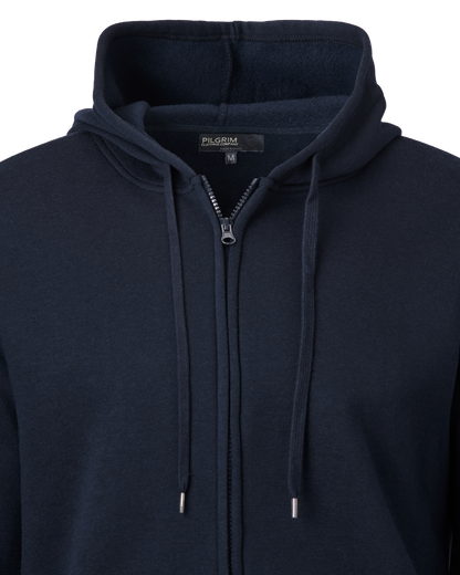Mens Full Zip Hooded Top - Navy