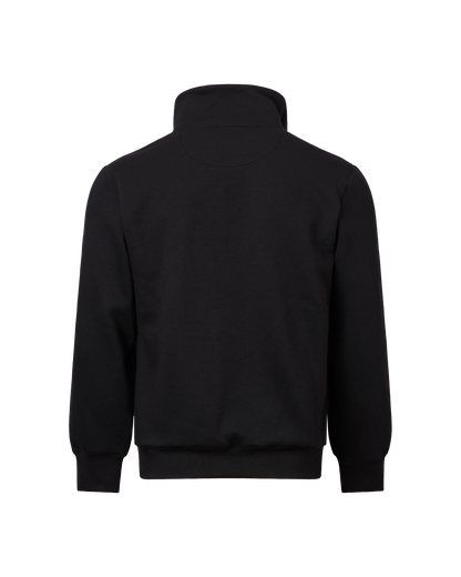 Mens Panelled Full Zip Top - Black