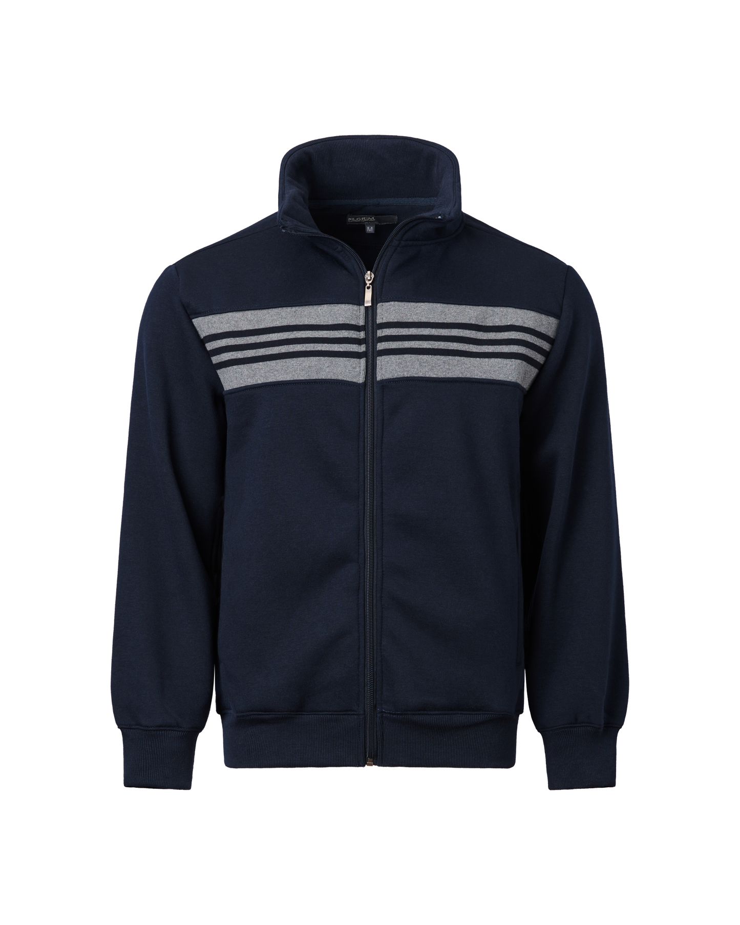 Mens Panelled Full Zip Top - Navy