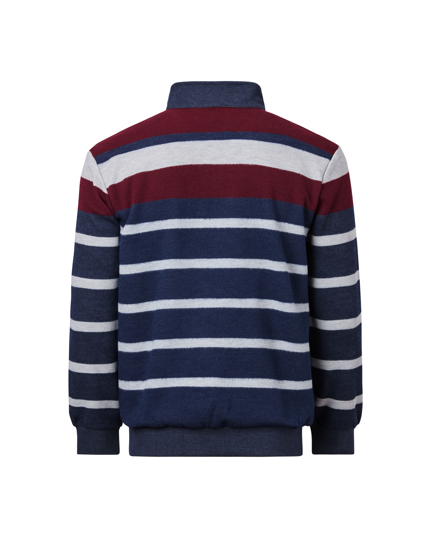 Mens Quarter Zip Top - Navy / Berry