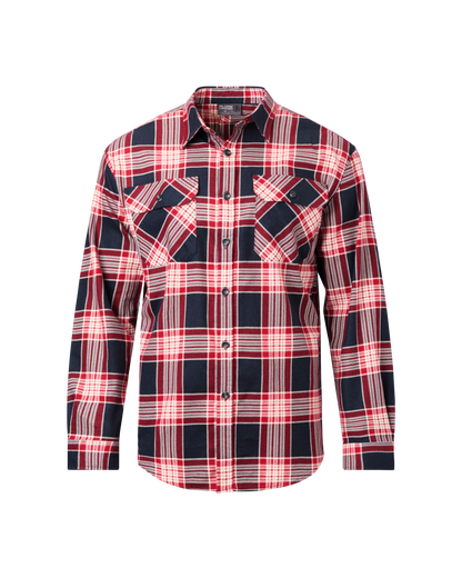 Mens Full Button Flannelette Shirt - 5pk Bundle  - Size Medium